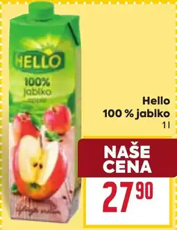 Billa Hello 100 % jablko nabídka