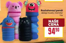 Billa Roztahovací penál design koala, monster nabídka