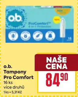 Billa o.b. tampony pro comfort nabídka