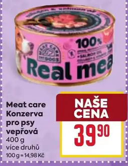 Billa Meat care konzerva pro psy vepřová nabídka
