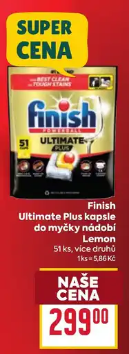 Billa Finish Ultimate Plus kapsle do myčky nádobí Lemon nabídka