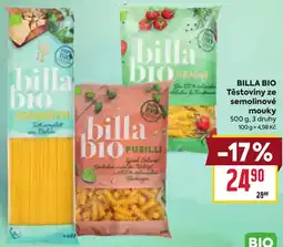Billa billa bio těstoviny ze semolinové mouky nabídka