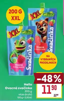 Billa Hello ovocná svačinka nabídka