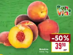 Billa Bon Via! Broskve nabídka