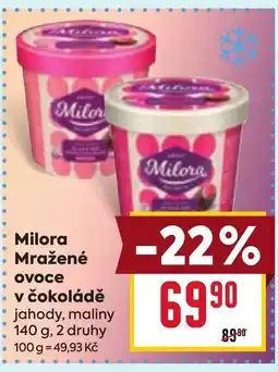 Billa Milora mražené ovoce v čokoládě nabídka