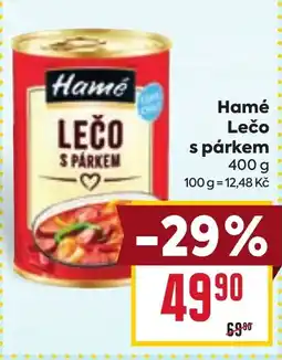 Billa Hamé lečo s párkem nabídka