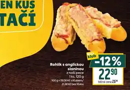 Billa Billa klub Rohlík s anglickou slaninou nabídka