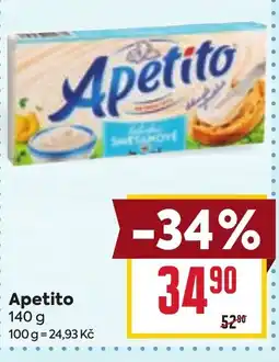Billa Apetito smetanové nabídka