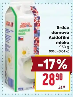 Billa Srdce domova Acidofilní mléko nabídka