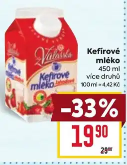 Billa Valaska kefírové mléko nabídka