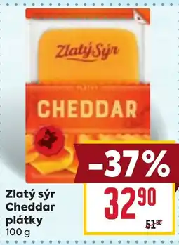 Billa Zlatý sýr Cheddar plátky nabídka