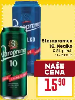 Billa Staropramen 10, Nealko nabídka