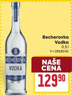 Billa Becherovka Vodka nabídka