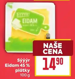 Billa Eidam sýr 45 % plátky nabídka