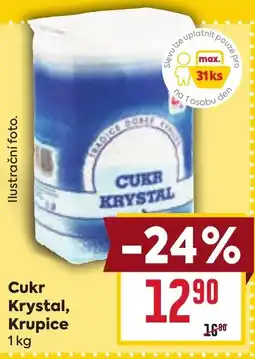 Billa Cukr Krystal, Krupice nabídka