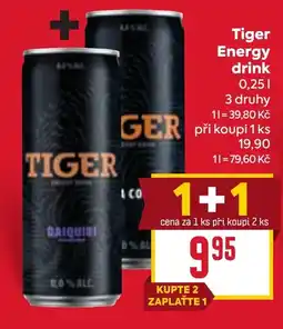 Billa Tiger Energy drink nabídka