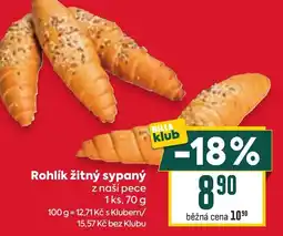 Billa Billa klub rohlík žitný sypaný nabídka
