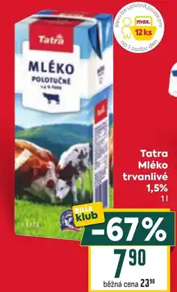 Billa Tatra Mléko trvanlivé 1.5% nabídka