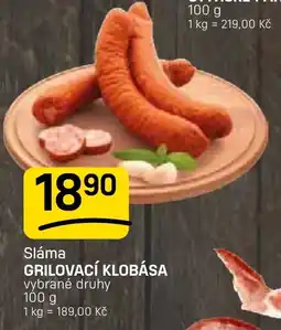 Flop Sláma grilovací klobása nabídka