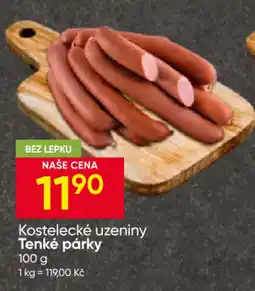Hruška Kostelecké uzeniny Tenké párky nabídka