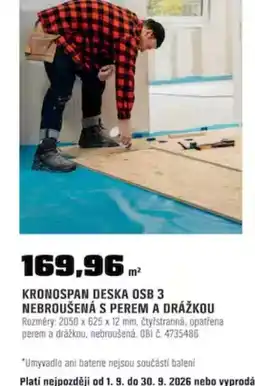 OBI Kronospan deska osb 3 nabídka