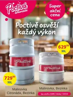 BENE Nápoje Poctivá Malinovka nabídka