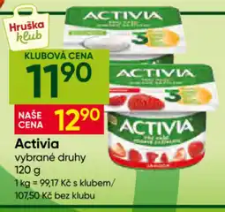 Hruška Activia vybrané druhy nabídka