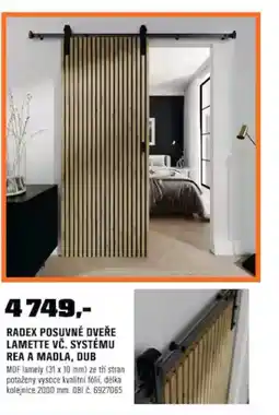 OBI Radex posuvné dveře lamette vč. systému rea a madla, dub nabídka