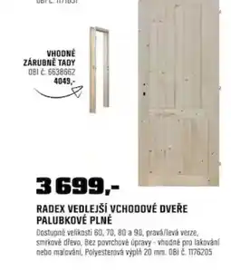 OBI Radex vedlejší vchodové dveře palubkové plné nabídka