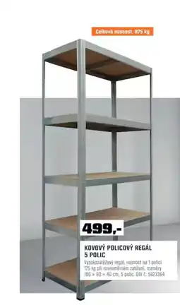 OBI Obi kovový policový regál 5 polic nabídka