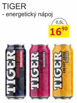 BENE Nápoje Tiger - energetický nápoj nabídka