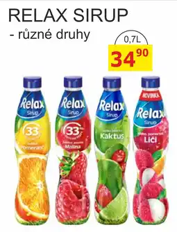 BENE Nápoje Relax sirup nabídka