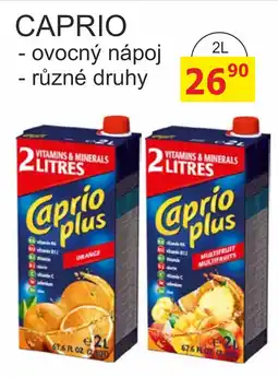 BENE Nápoje Caprio ovocný nápoj nabídka