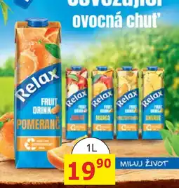 BENE Nápoje Relax fruit drink nabídka