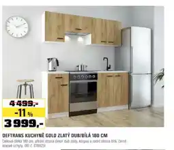 OBI Deftrans kuchyně gold zlatý dub/bílá 180 cm nabídka