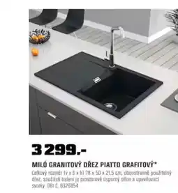OBI Miló granitový dřez piatto grafitový nabídka