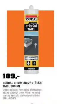 OBI Soudal bitumenový střešní tmel nabídka