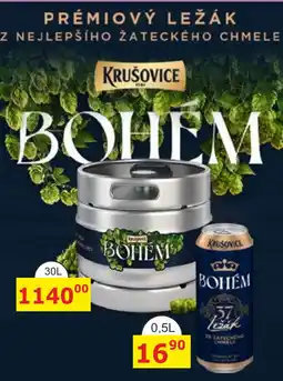 BENE Nápoje Krušovice Bohém nabídka