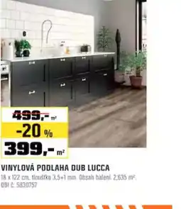 OBI Vinylová podlaha dub lucca nabídka