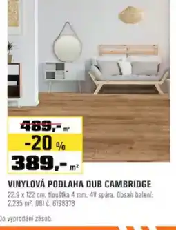 OBI Vinylová podlaha dub cambridge nabídka