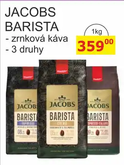 BENE Nápoje Jacobs barista nabídka