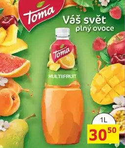 BENE Nápoje Toma multifruit nabídka
