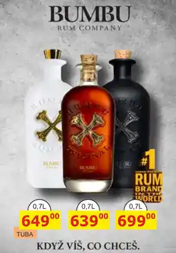 BENE Nápoje Bumbu rum company nabídka