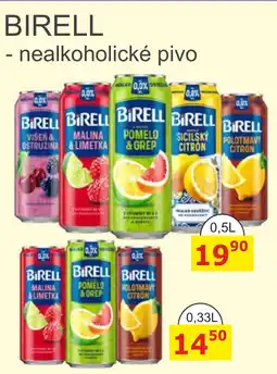 BENE Nápoje Birell nealkoholické pivo nabídka