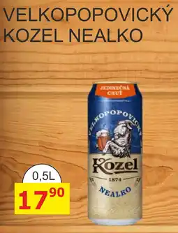 BENE Nápoje Kozel nealko nabídka