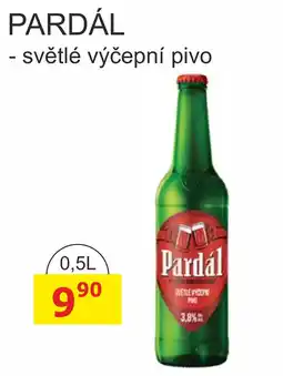 BENE Nápoje Pardál světlé výčepní pivo nabídka