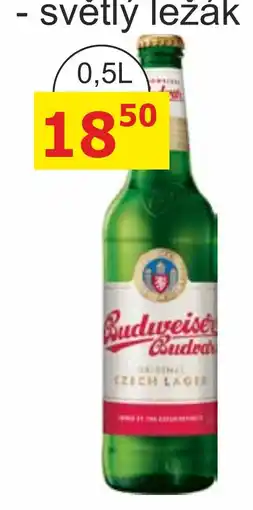 BENE Nápoje Budweiser Budvar světlý ležák nabídka