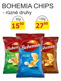 BENE Nápoje Bohemia chips nabídka