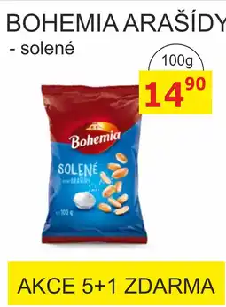 BENE Nápoje Bohemia arašídy solené nabídka