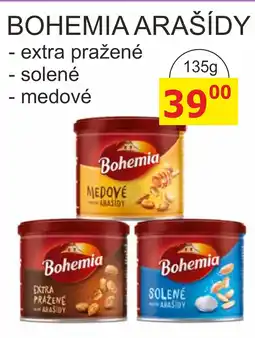 BENE Nápoje Bohemia arašídy nabídka